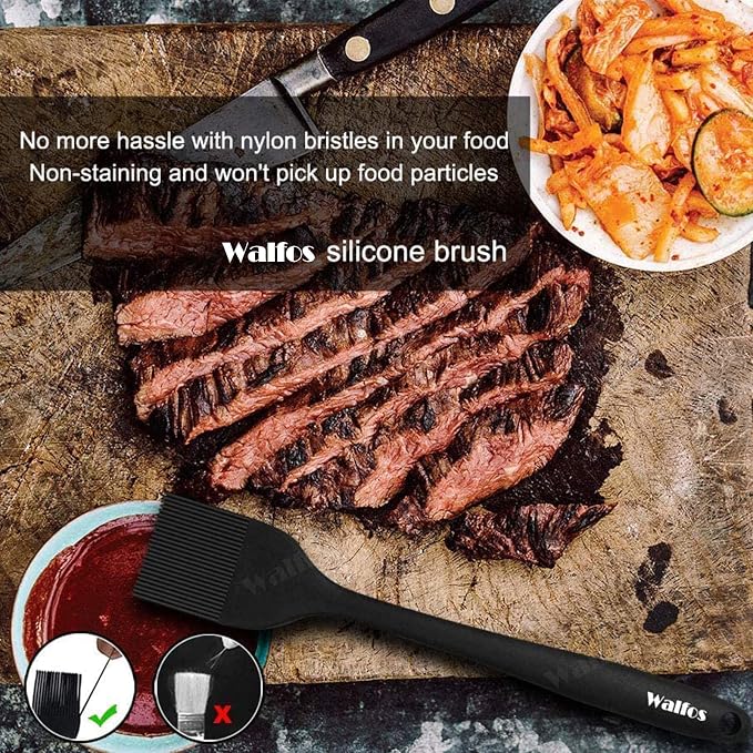 WALFOS Extra Large Silicone Basting Pastry Brush, 2.5 inch Wide Bristle Butter - Image 9