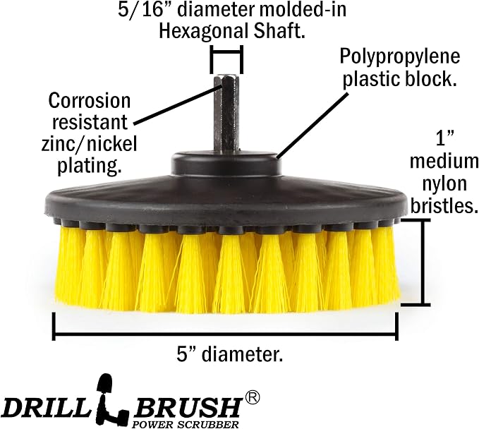 Drillbrush Bathroom Cleaning Drill Brush Attachment - Image 5