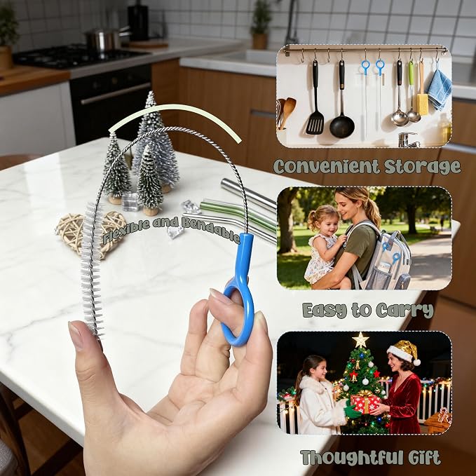 Straw Cleaner Brush, Extra Long Straw Cleaning Brushes - Image 5