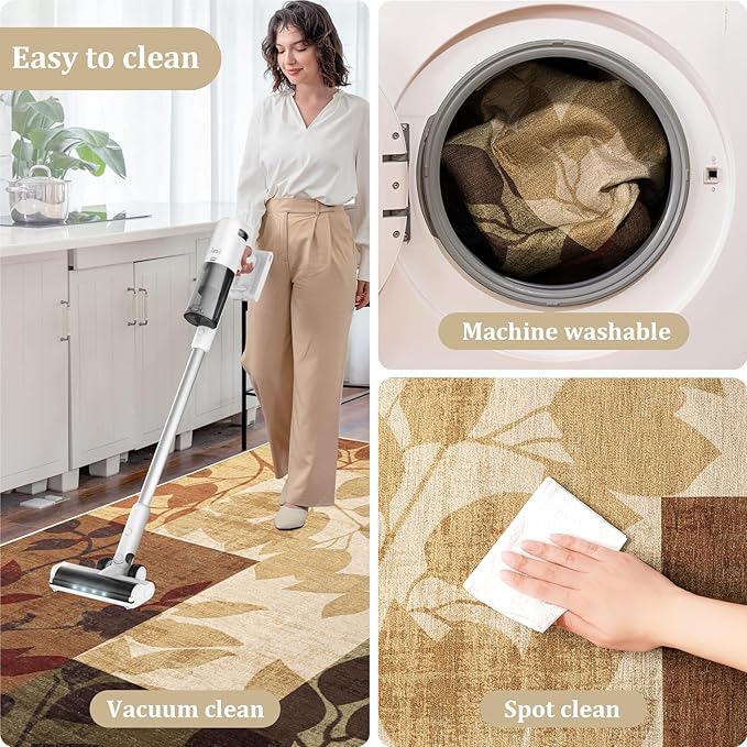 Office Chair Mat for Hardwood Floor, 72"x48" Easy Glide Computer Desk Mat Protector for Rolling Chair Under Desk Rug Nonslip Backing, Machine Wash, (Modern)