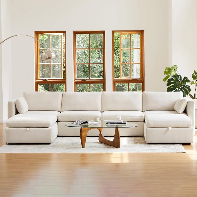 CHITA Oversized Modular Sectional Fabric Sofa Set, FSC Certified Extra Large U - Image 3