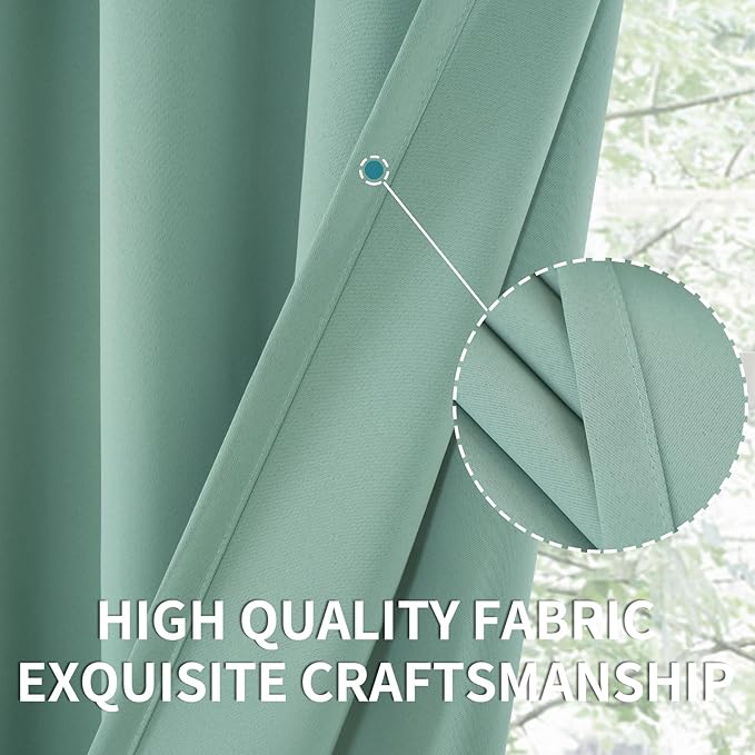 BGment Light Sage Blackout Curtains 40 Inches Length - Image 5
