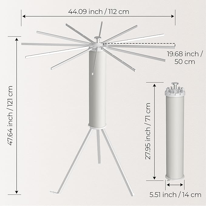 Tripod Clothes Drying Rack, Garment Rack Portable and Foldable Space Saving - Image 2