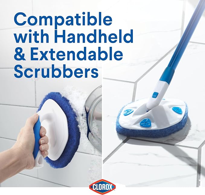 Clorox Extendable Tub & Tile Scrubber Refill, Diamond-Shaped Head Replacement - Image 2