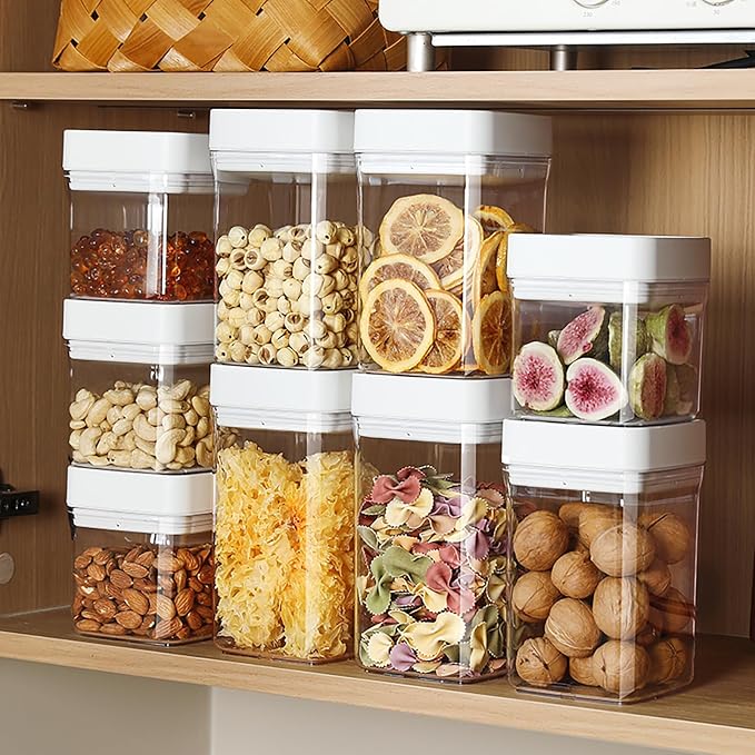Manual Vacuum Jar With One-Button Vacuum Pump, Airtight Food Cereal Containers - Image 2