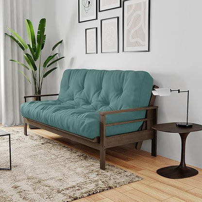 Royal Sleep Products by The Futon Factory 6 inch Foam Futon Mattress - Solid Teal Cover - Full Size - CertiPUR Certified Foams - Made in USA - Replacement Mattress - (Frame not Included)