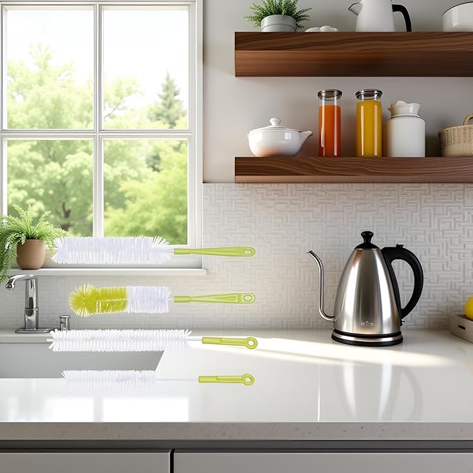 4 Pcs Bottle Cleaning Brush Set 4 Different Brushes - Image 4