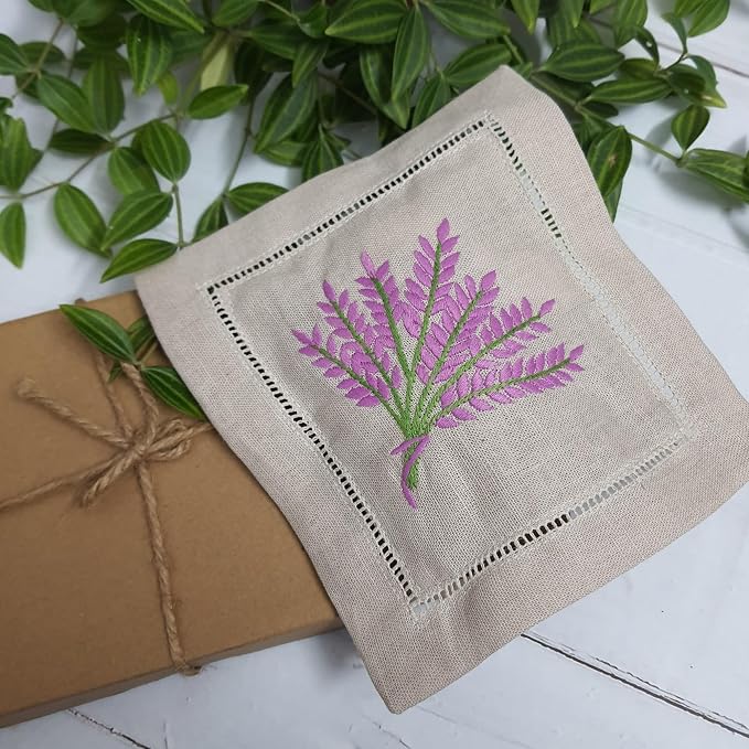 Hcraft Hand Embroidered Lavender Sachet Bags, Lavender Sachets - Image 4