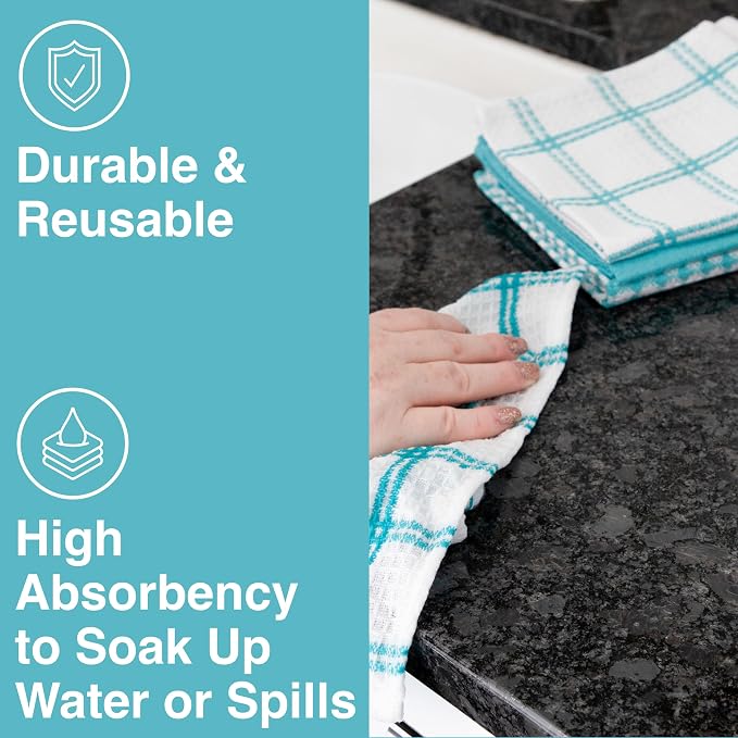 T-Fal Premium Waffle Dish Cloths: Highly Absorbent, Super Soft Long Lasting - Image 3