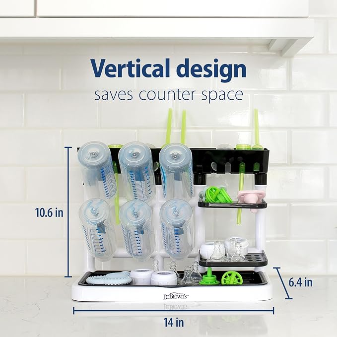 Dr. Brown's Drying Tower, Stand-Up Drying Rack, Countertop Baby Bottle Drying - Image 7