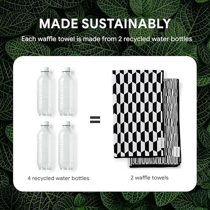 RECYCO Waffle Kitchen Towel Set of 2 - Image 5
