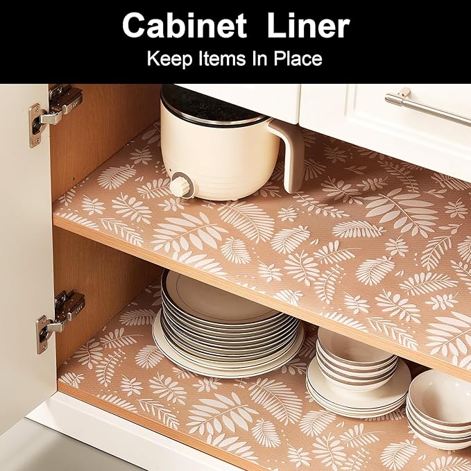 Cooyes Shelf and Drawer Liners for Kitchen Cabinets, Non Adhesive Cabinet Liner - Image 3