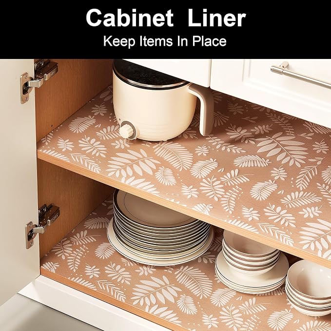 Cooyes Shelf Liners for Kitchen Cabinets Waterproof & Oil-Proof Kitchen - Image 2
