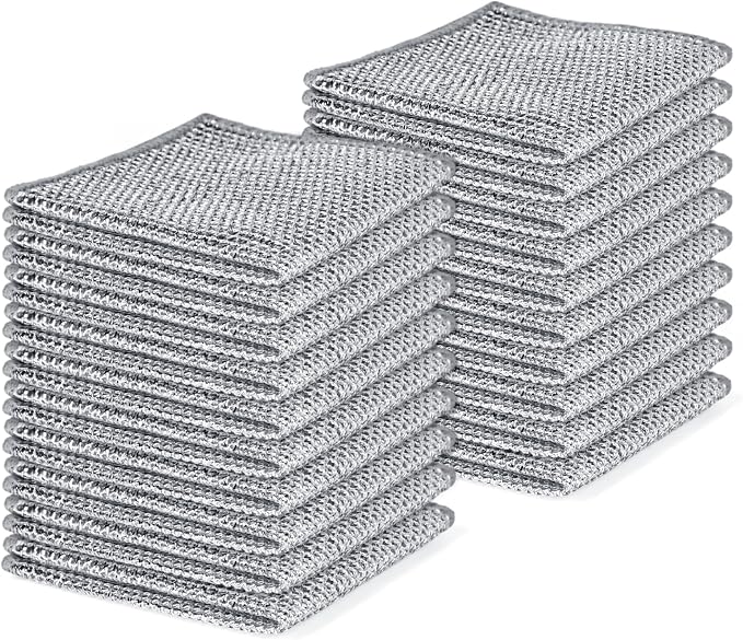 20pcs Set Non-Scratch Steel Wool Dishcloth by Aidoclip