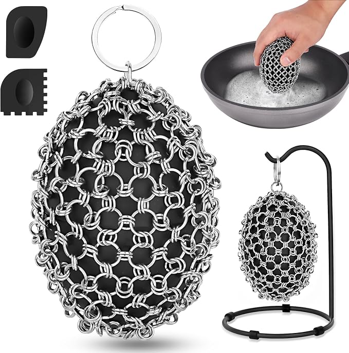 Cast Iron Scrubber & Scraper Set by Unknown