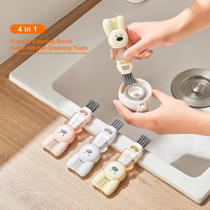 4 in 1 Cup Lid Cleaning Brush, Cup Crevice Cleaning Tools, Cup Lid Gap Cleaner - Image 4