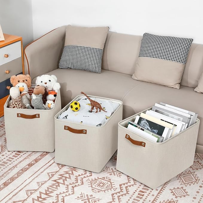 DULLEMELO Large Storage Baskets, Fabric Storage Bins - Image 7