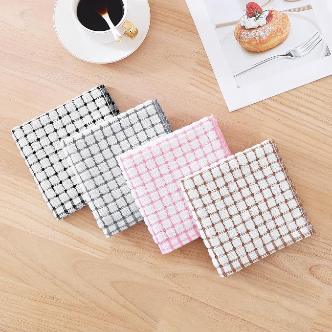 Kitinjoy Cotton 8 Pack Terry Kitchen Dish Cloths, 12 x 12 Inches Super Soft and - Image 7