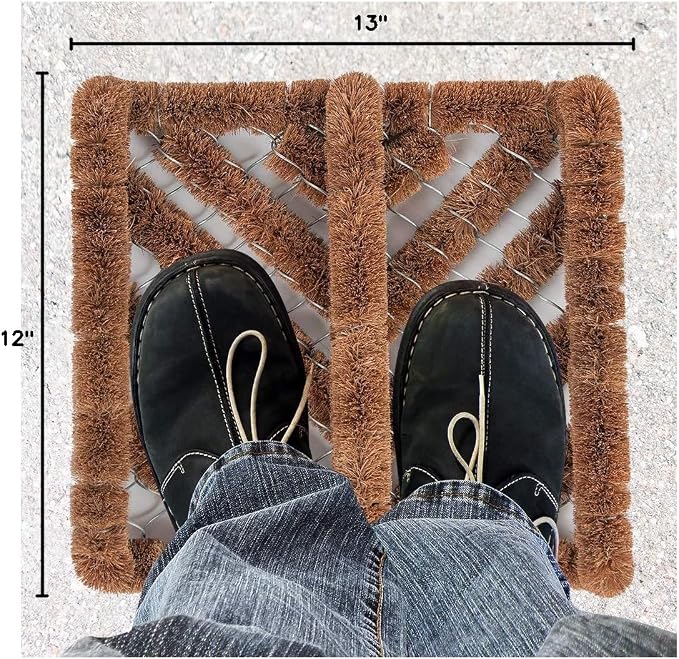 NINAMAR Natural Coir Boot Scraper Door Mat - Image 3