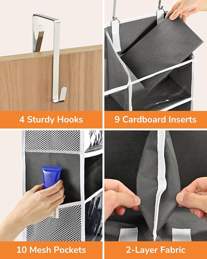 ULG Over the Door Organizer, 5-Tier Extra Large Hanging Storage - Image 4