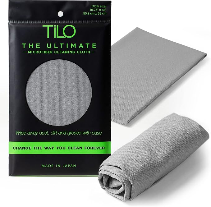 TILO Microfiber Cleaning Cloth – 19x13 Inch Ultra-Absorbent, Streak-Free by TiLOTHEULTIMATE