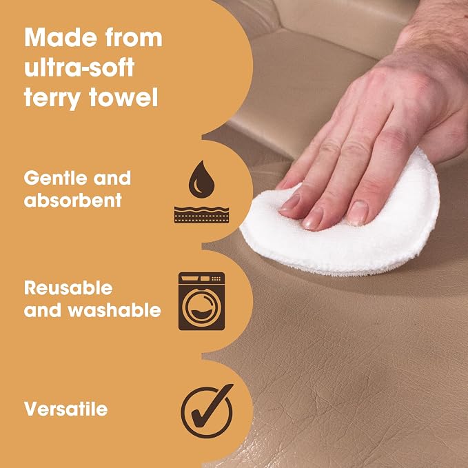 Furniture Clinic Leather Applicator Sponges | 2 Microfiber Cloth Applicator Pads - Image 2