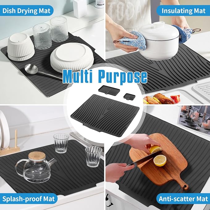 Silicone Dish Drying Mat for Kitchen Counter - Image 6