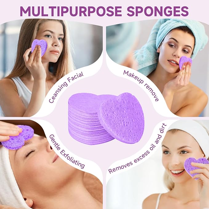 ‌Silkyhose 50-Count Compressed Cellulose Facial Sponges - Image 3