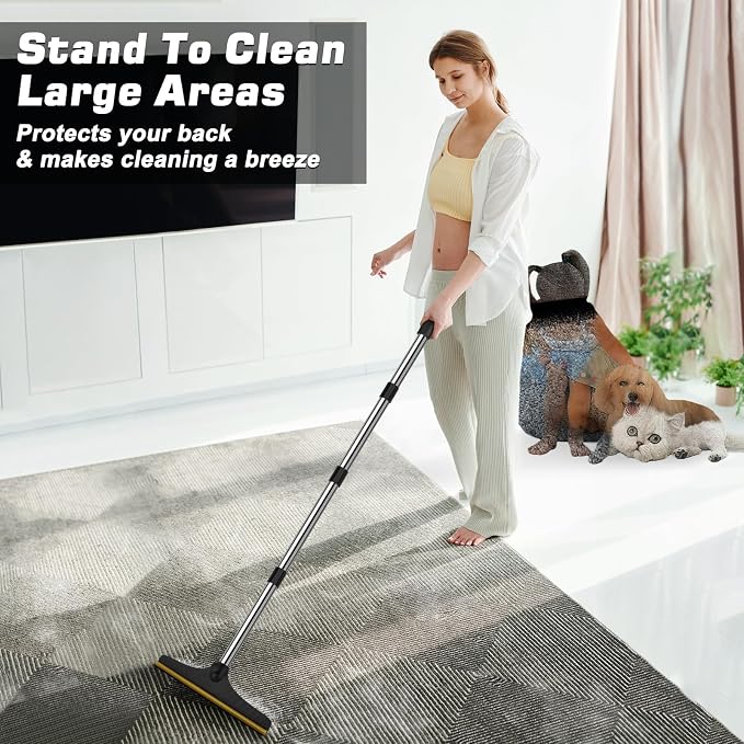 B-Land Carpet Rake for Pet Hair Removal, Reusable Pet Hair Remover - Image 4