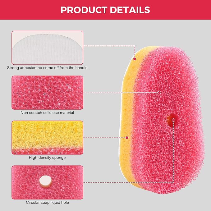 20 Packs Dish Wand Sponge Refills - Image 4