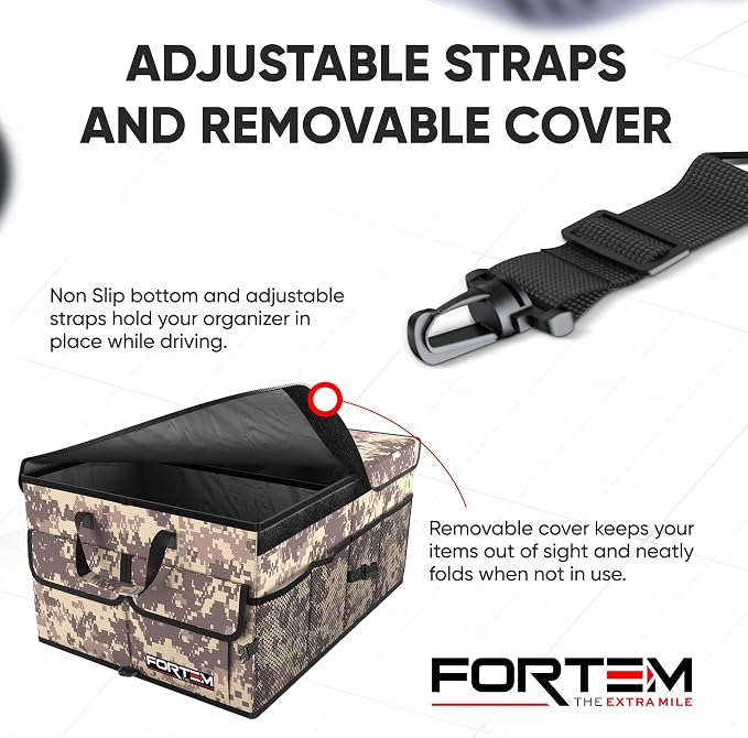 FORTEM Trunk Organizer For SUV Car Trunk Organizer, Foldable Storage, Car - Image 5