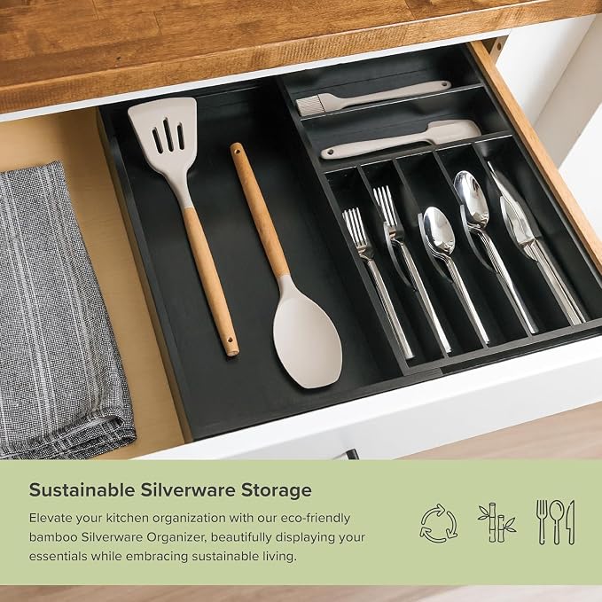 KitchenEdge Premium Silverware, Flatware and Utensil Organizer - Image 5