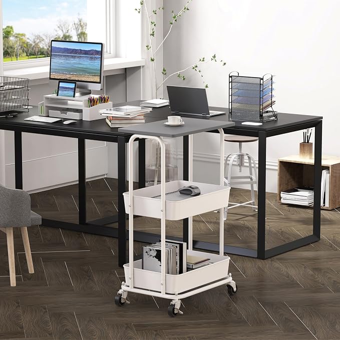 Simple Houseware 2-Tier Rolling Utility Cart - Image 2