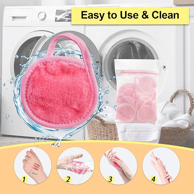 Nugilla 18 Packs Reusable Makeup Remover Pads - Image 6