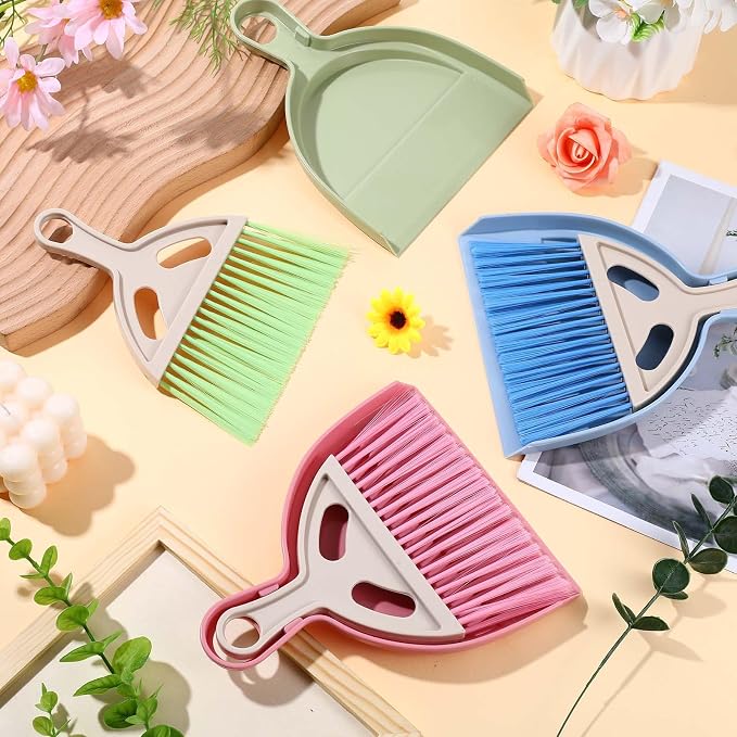 9 Pack Mini Dust Pan and Brush Set, Small Hand Broom and Dustpan Set - Image 6