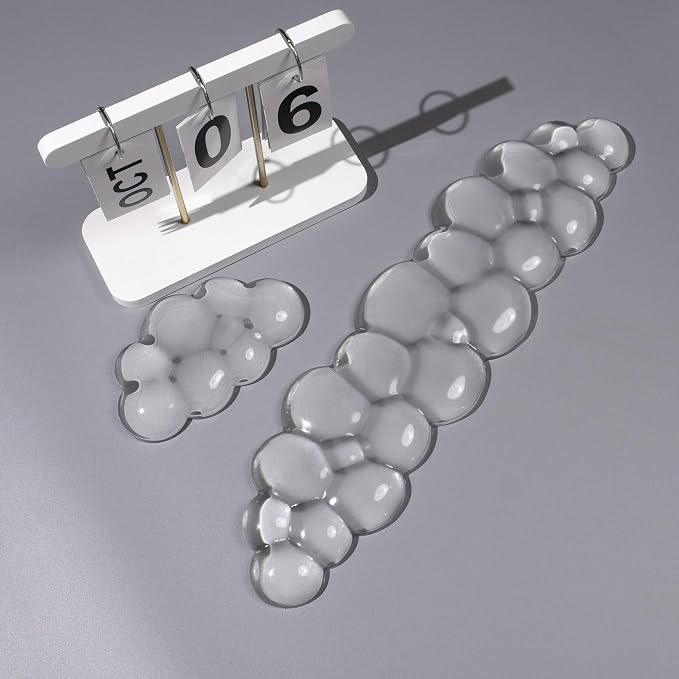Ergonomic Cloud Gel Keyboard and Mouse Wrist Rest Set – White Clear Wrist Rest - Image 7