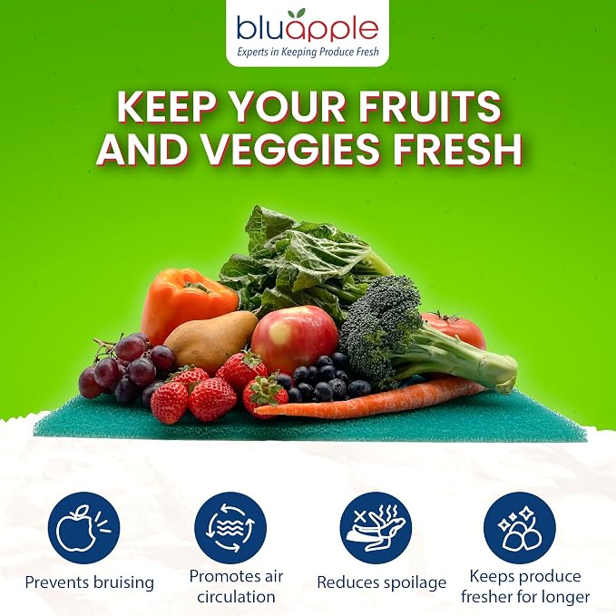 Bluapple FreshMats, Refrigerator Bin Liner, Fridge Drawer Mats, Crisper Life - Image 2