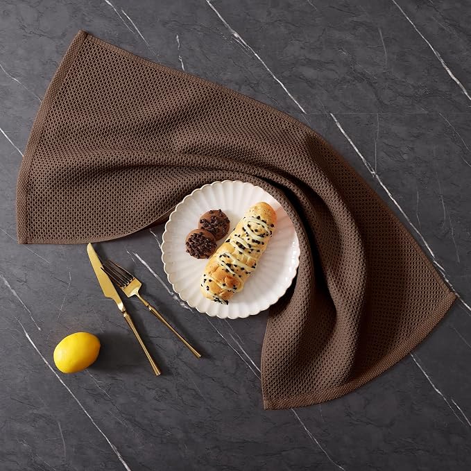 Homaxy 100% Cotton Kitchen Towels and Dishcloths Set, 12 x 12 Inches and 13 x - Image 9