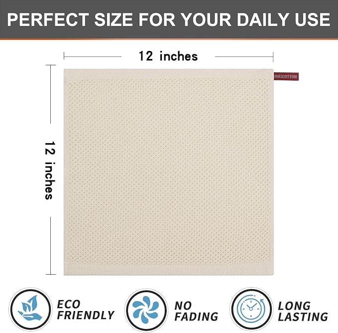 Kitinjoy 100% Cotton Kitchen Dish Cloths - Image 6