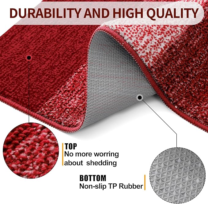 Kitinjoy Indoor Outdoor Door Mat, 47x20 Non-Slip Absorbent Dirt Trapper - Image 3