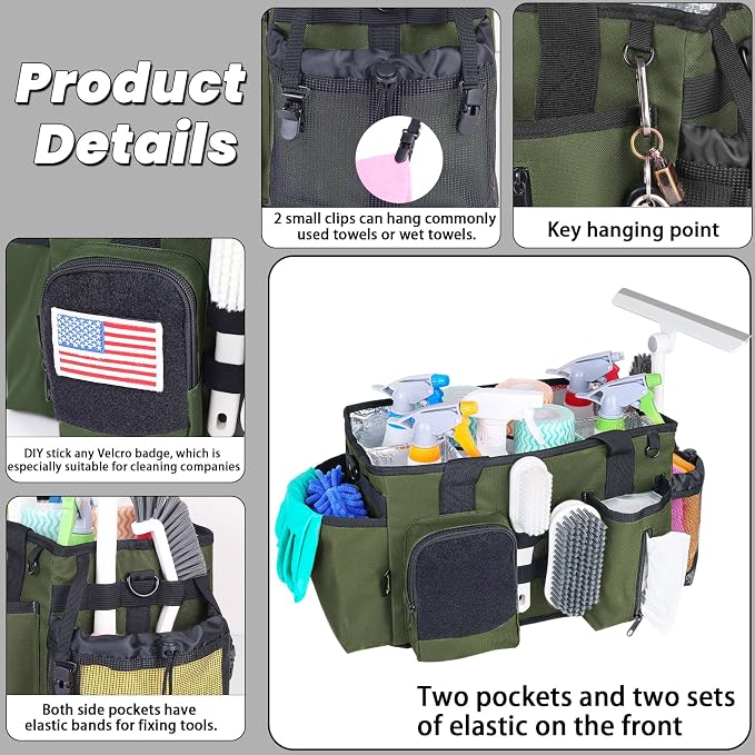 Wearable Cleaning Caddy Bag, Cleaning Organizer - Image 3