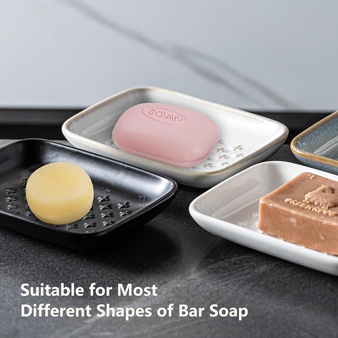 Gomakren Soap Dish, Shower Soap Holder, Ceramic Soap Dishes - Image 7