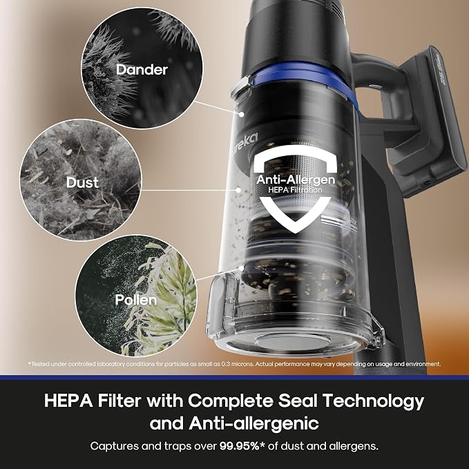 Eureka Cordless Vacuum Cleaner, Anti-Tangle Brushroll, Rechargeable Stick Vacuum - Image 4