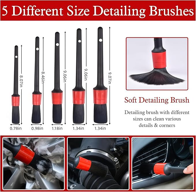10pcs Auto Car Detailing Brush Set，Professional dusting Brush Suitable - Image 3