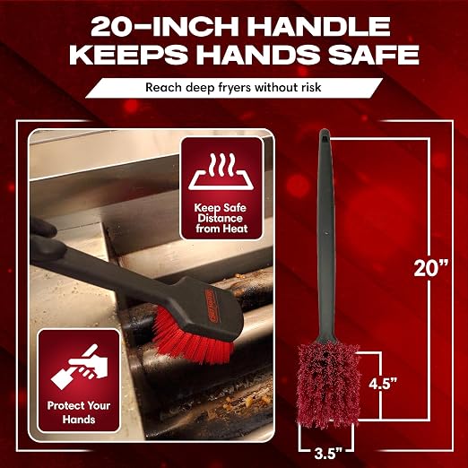 20" Deep Fryer Cleaning Brush by FryOilSaver Co., Ovens & Waffle Maker - Image 3