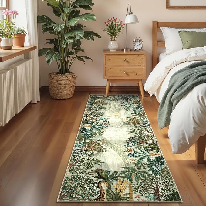 GarveeHome 2x6 Jungle Washable Runner Rug - Image 3