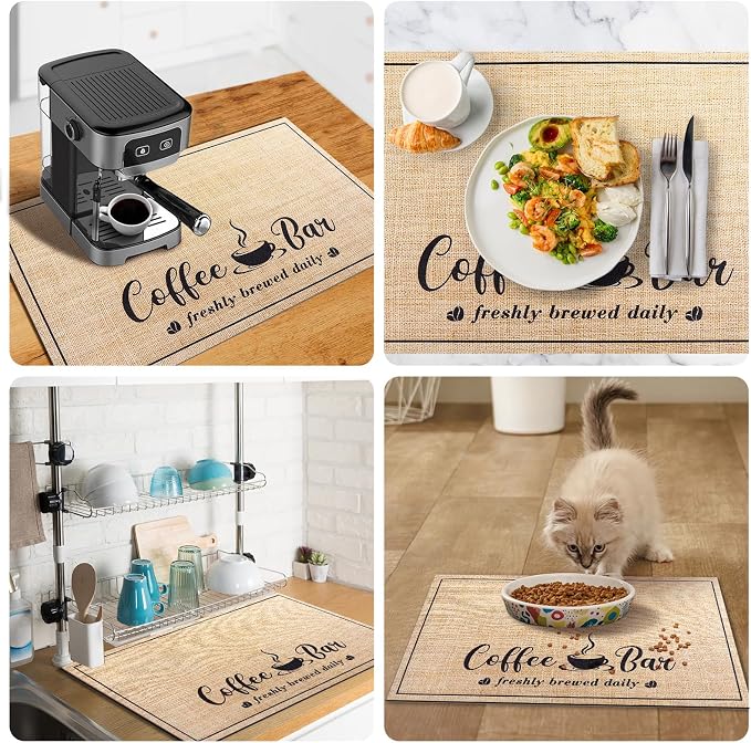 Absorbent Coffee Mat, Fashion Dish Drying Mat - Image 5