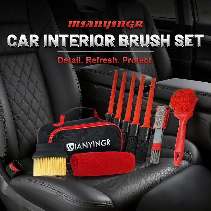 10Pcs Interior Detailing Brush Set, Car Vent & Dashboard Cleaner Kit - Image 6