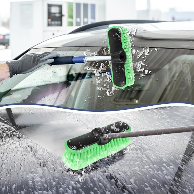 10“ Car Wash Brush Head, Scrub Brush Attachment - Image 5