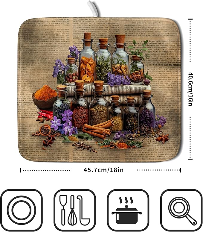 Vintage Kitchen Dish Drying Mat - Image 2